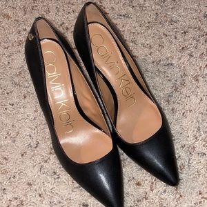 Worn once Calvin Klein black heels (business-y) women 8